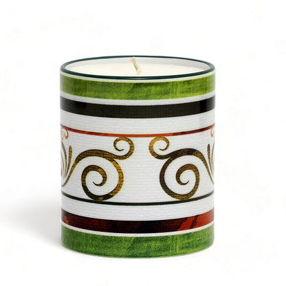 SUBLIMART: Ricco Italia Candle Green-Black-Maroon Design by Mario Bruno (Design 6400)