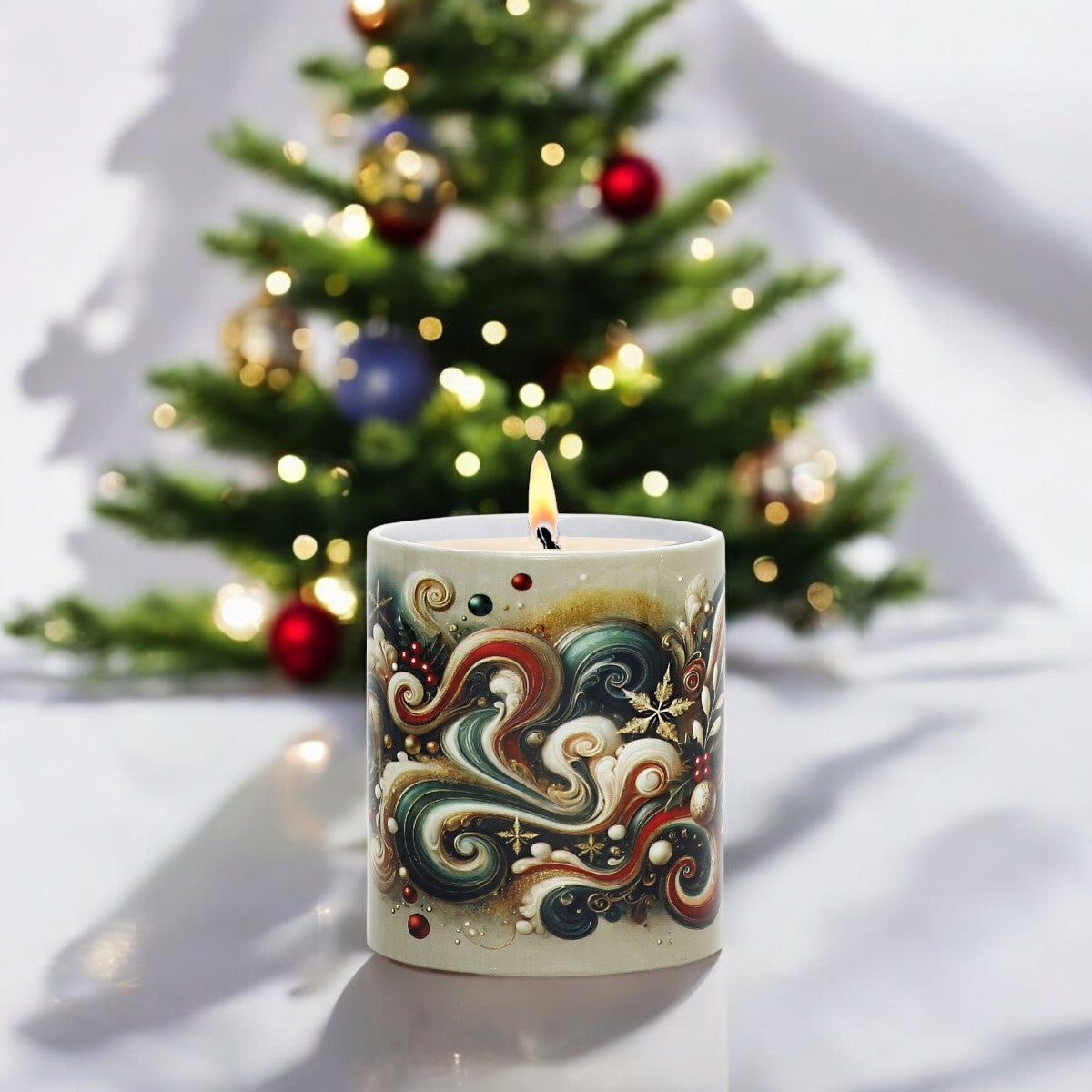 SUBLIMART: Christmas - Soy Wax Candle SUBLIMART: Christmas Ceramic Mug – Fluid Wave Design by RC Designs (Pattern #01)