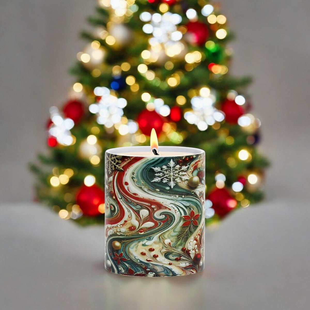 SUBLIMART: Christmas - Soy Wax Candle SUBLIMART: Christmas Ceramic Mug – Fluid Wave Design by RC Designs (Pattern #03)