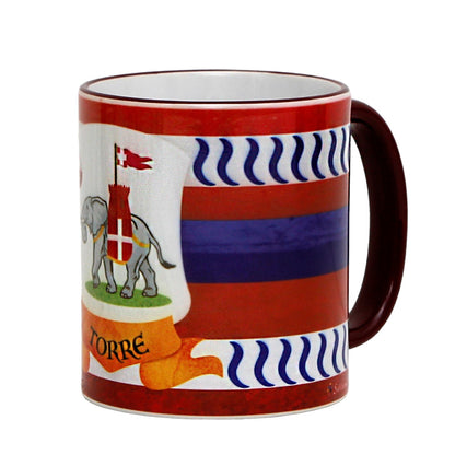 PALIO DI SIENA: Porcelain printed mug Set of 6 bundle: LUPA+TORRE+ONDA+BRUCO+CIVETTA+SELVA