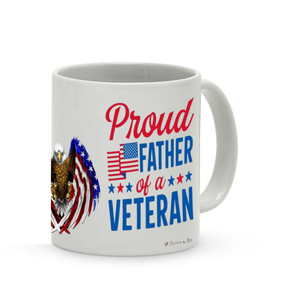SUBLIMART: Veteran - Mug 'Proud Father of Veteran' (Design #16D)
