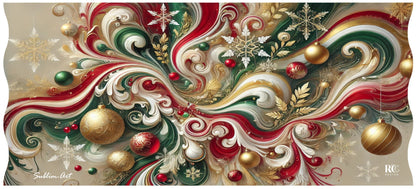 SUBLIMART: Christmas Ceramic Mug – Fluid Wave Design by RC Designs (Pattern #02)