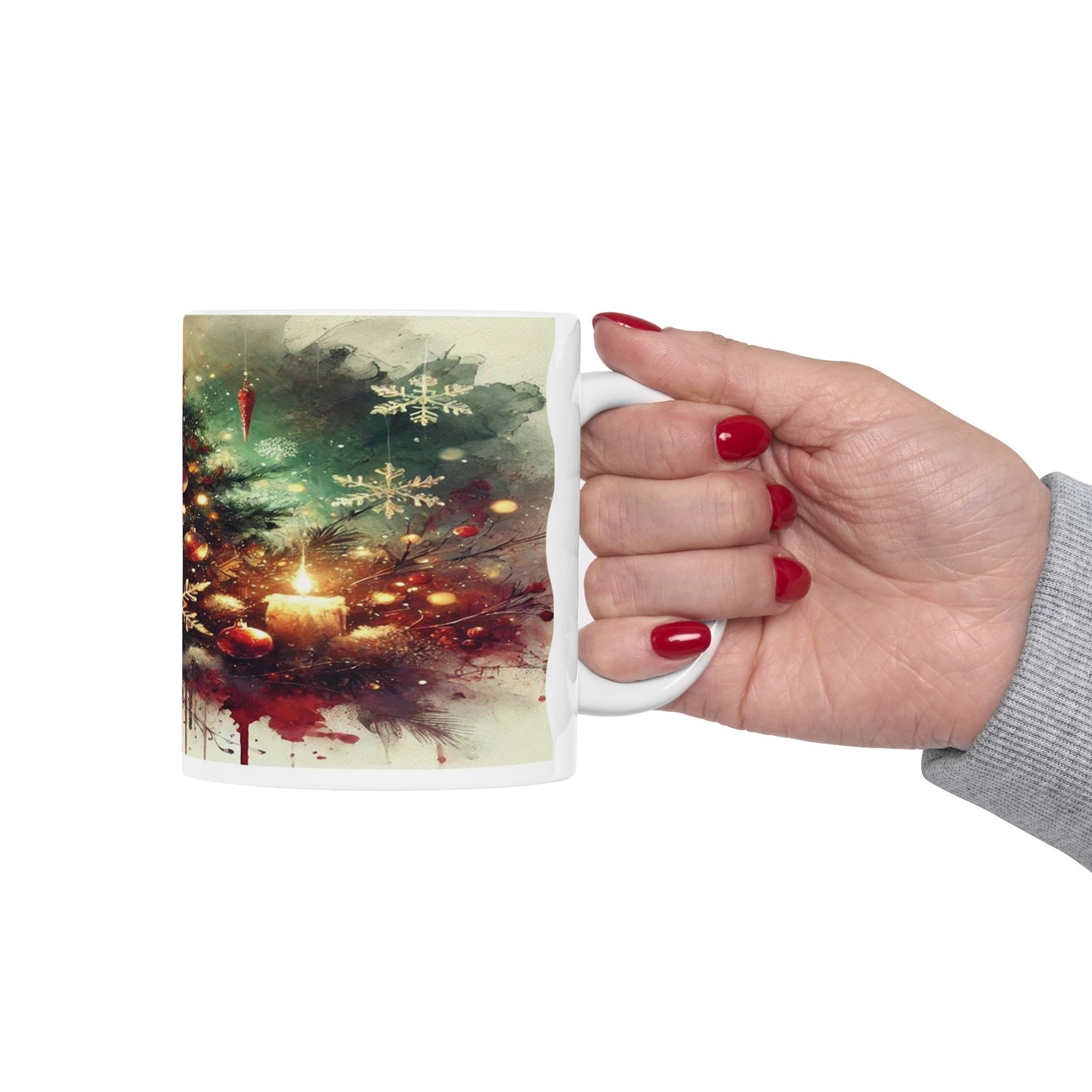 SUBLIMART: Christmas Ceramic Mug – Watercolor Design by RC Design 01