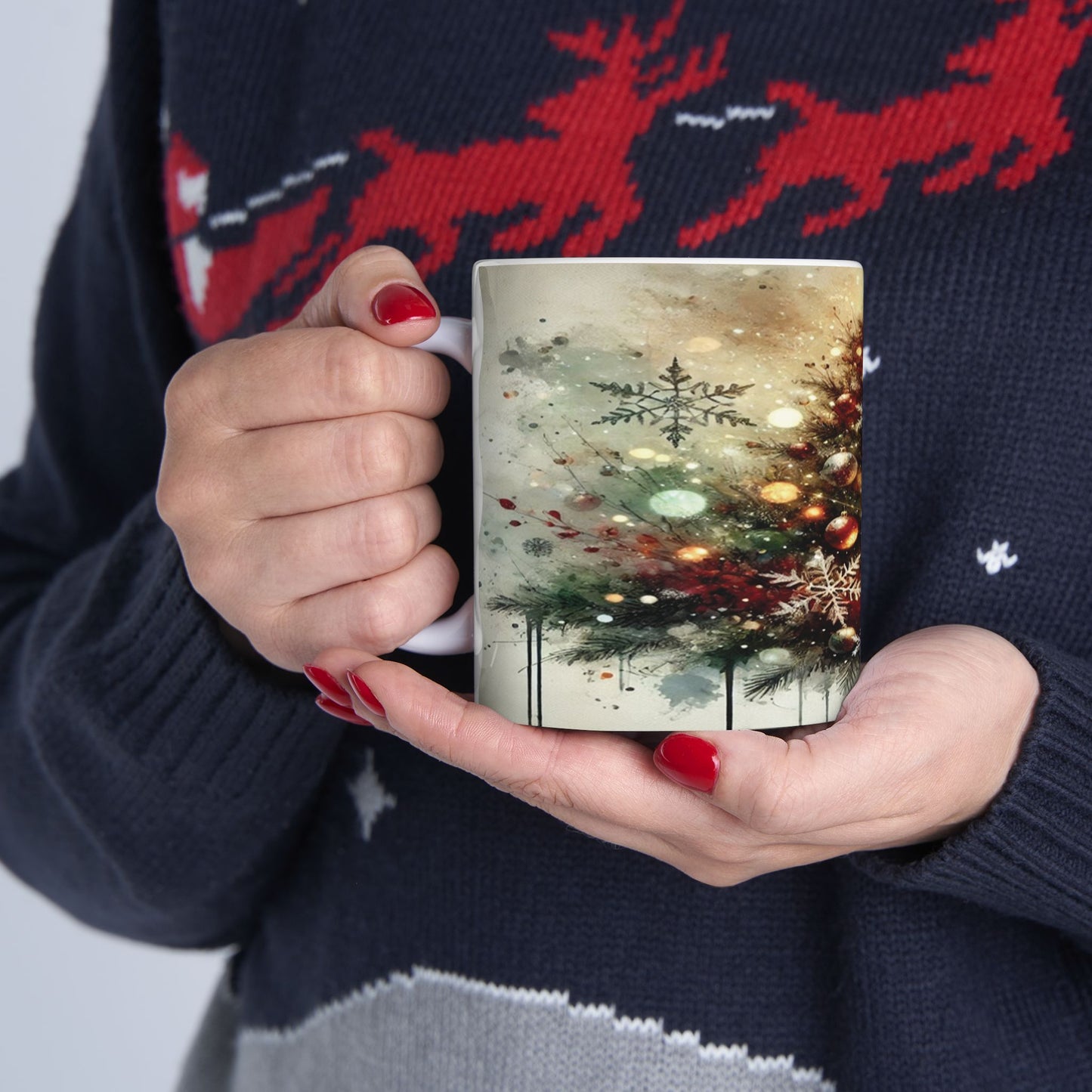 SUBLIMART: Christmas Ceramic Mug – Watercolor Design by RC Design 02