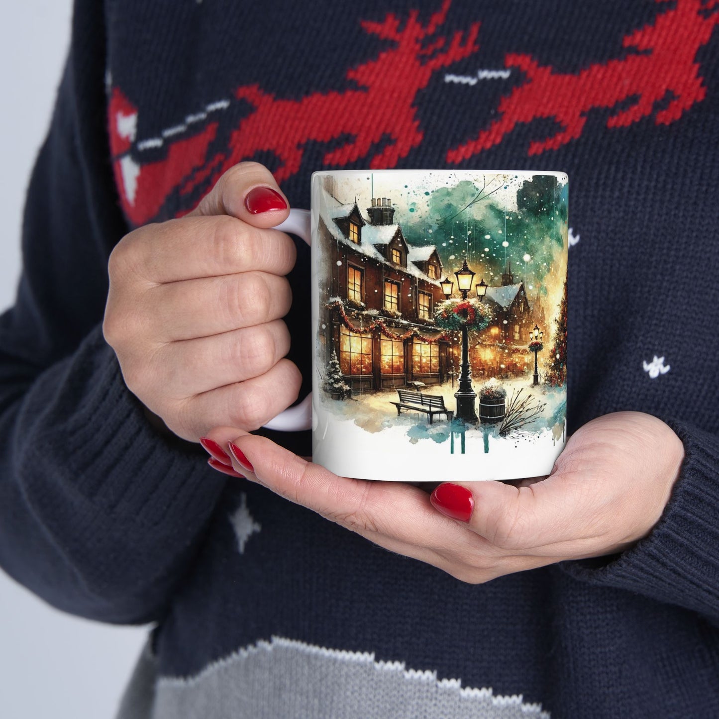 SUBLIMART: Christmas Ceramic Mug – Watercolor Design by RC Design 03