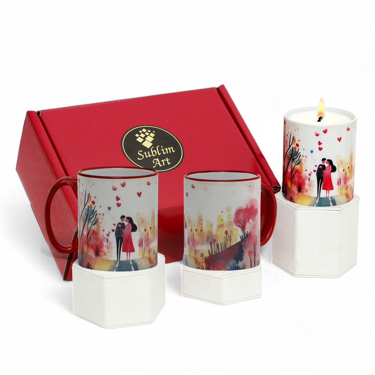 SUBLIMART: LOVE.ly Bundle "Ever Fresh Love" (Set of 1 Candle + 2 Mugs)