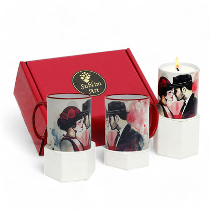 SUBLIMART: LOVE.ly Bundle "Timeless Love" (Set of 1 Candle + 2 Mugs)