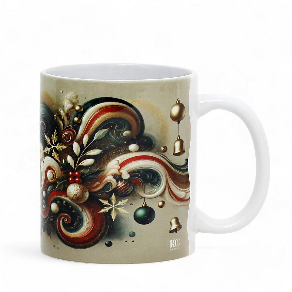 SUBLIMART: Christmas Ceramic Mug – Fluid Wave Design by RC Designs (Pattern #01)