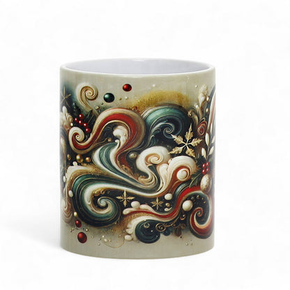 SUBLIMART: Christmas Ceramic Mug – Fluid Wave Design by RC Designs (Pattern #01)