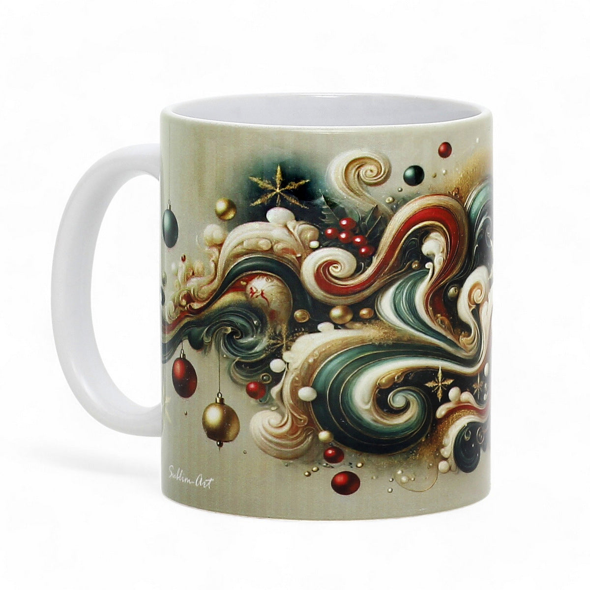 SUBLIMART: Christmas Ceramic Mug – Fluid Wave Design by RC Designs (Pattern #01)