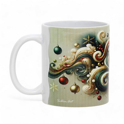 SUBLIMART: Christmas Ceramic Mug – Fluid Wave Design by RC Designs (Pattern #01)