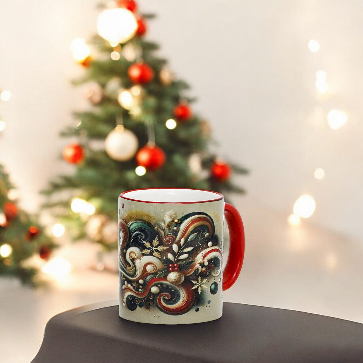 SUBLIMART: Christmas Ceramic Mug – Fluid Wave Design by RC Designs (Pattern #01)