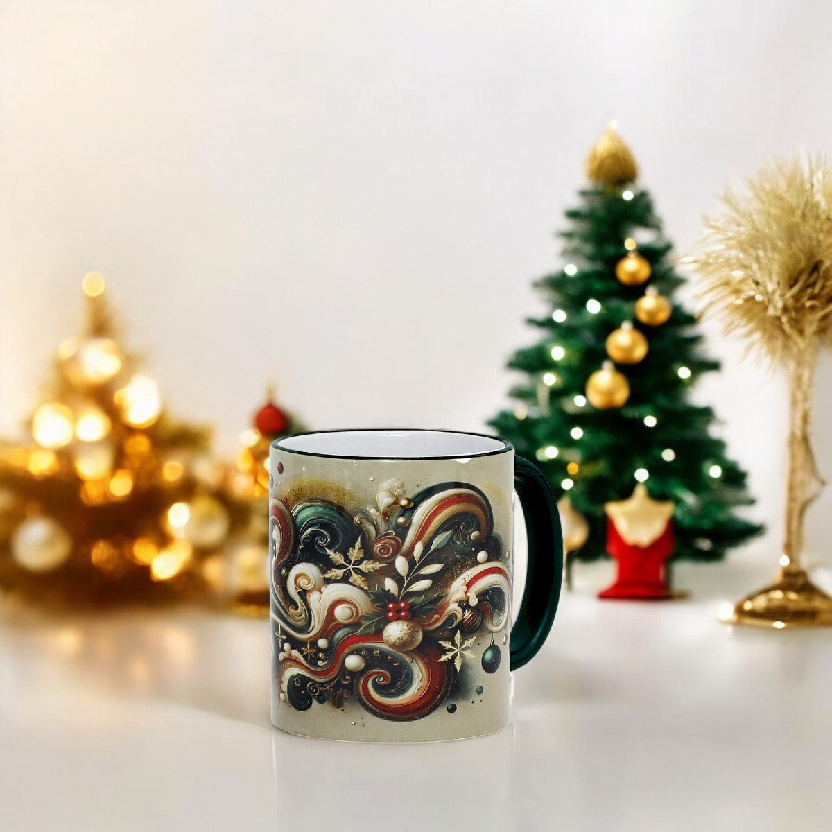 SUBLIMART: Christmas Ceramic Mug – Fluid Wave Design by RC Designs (Pattern #01)