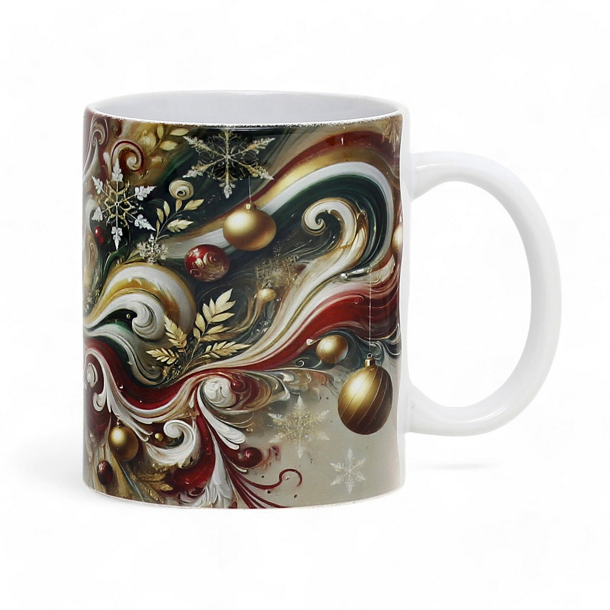 SUBLIMART: Christmas Ceramic Mug – Fluid Wave Design by RC Designs (Pattern #02)