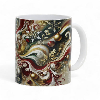 SUBLIMART: Christmas Ceramic Mug – Fluid Wave Design by RC Designs (Pattern #02)