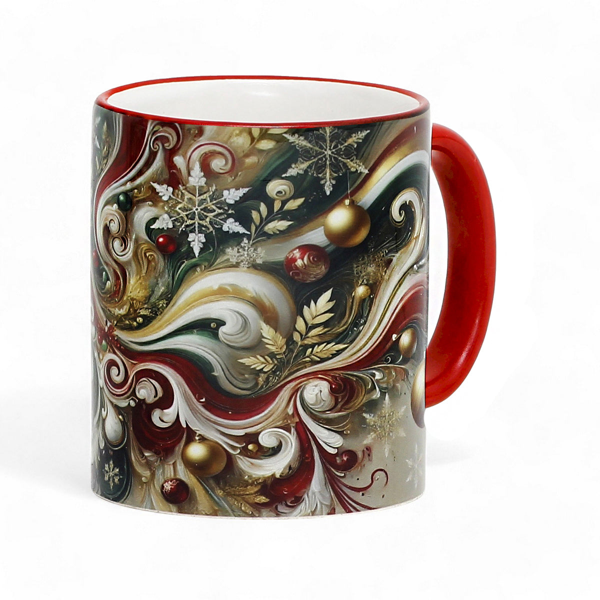 SUBLIMART: Christmas Ceramic Mug – Fluid Wave Design by RC Designs (Pattern #02)