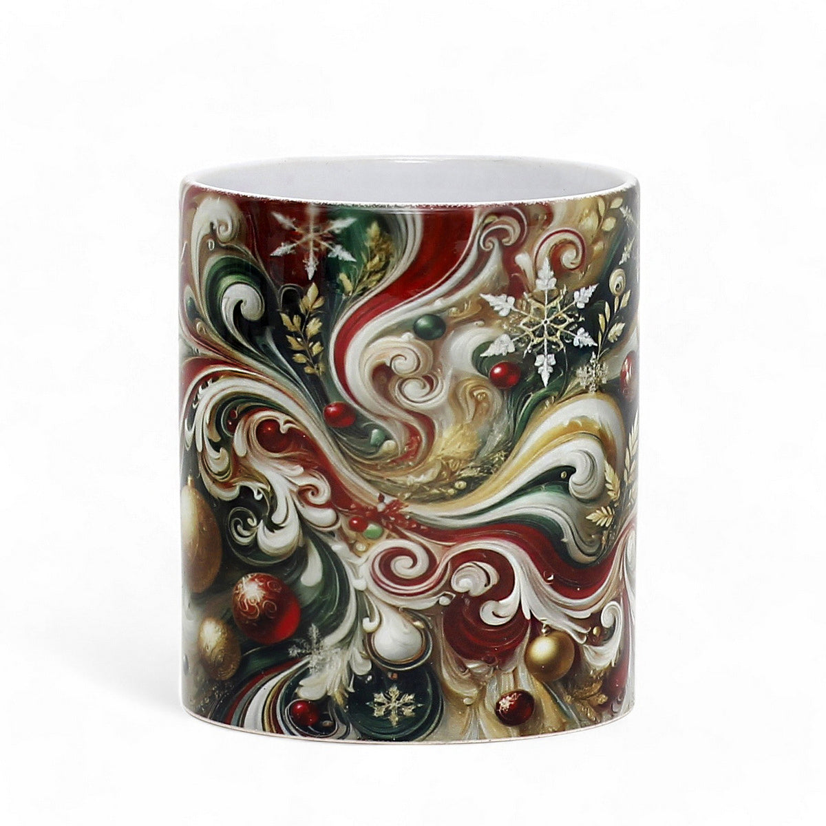 SUBLIMART: Christmas Ceramic Mug – Fluid Wave Design by RC Designs (Pattern #02)