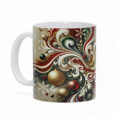 SUBLIMART: Christmas Ceramic Mug – Fluid Wave Design by RC Designs (Pattern #02)