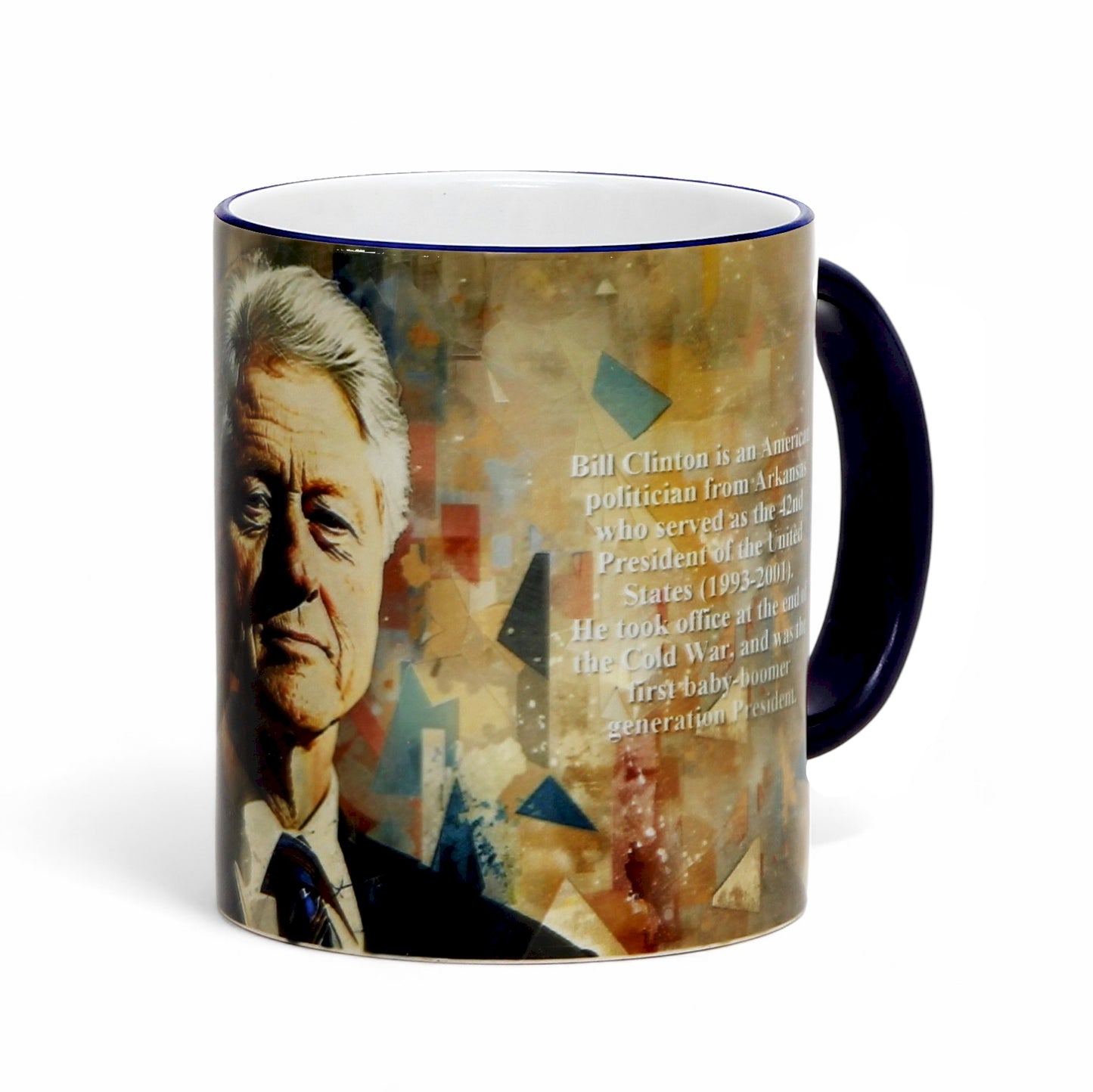 THE PRESIDENTS: Porcelain printed mug - Design by RC Designs - William J. Clinton