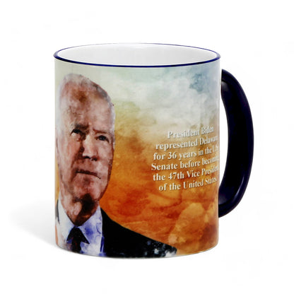 THE PRESIDENTS: Porcelain printed mug - Design by RC Designs - Joseph R. Biden Jr