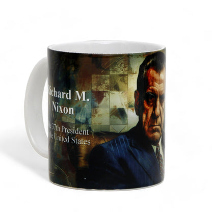 THE PRESIDENTS: Porcelain printed mug - Design by RC Designs - Richard Nixon