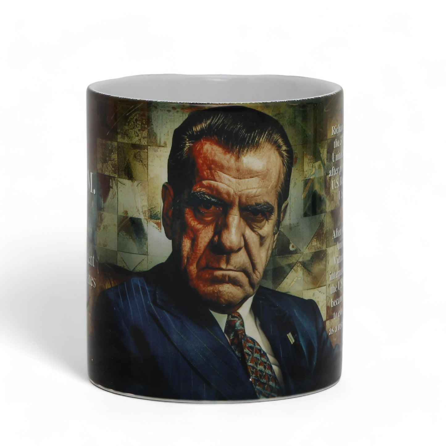 THE PRESIDENTS: Porcelain printed mug - Design by RC Designs - Richard Nixon