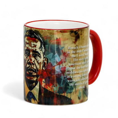 THE PRESIDENTS: Porcelain printed mug - Design by RC Designs - Barack Obama