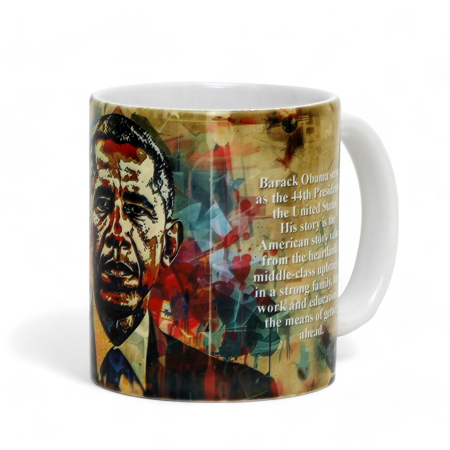 THE PRESIDENTS: Porcelain printed mug - Design by RC Designs - Barack Obama