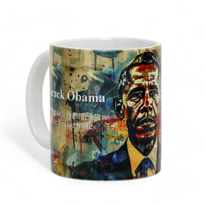 THE PRESIDENTS: Porcelain printed mug - Design by RC Designs - Barack Obama