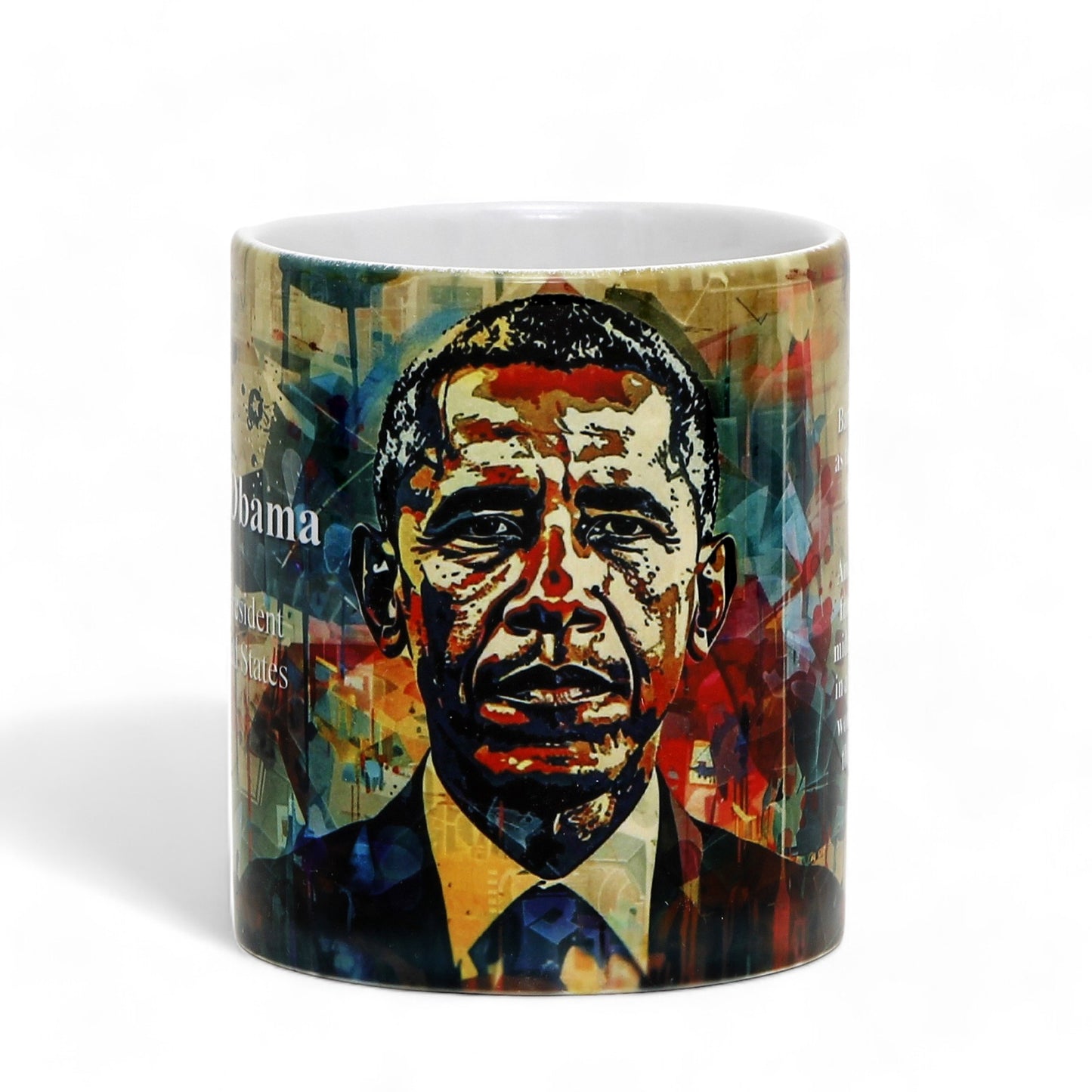 THE PRESIDENTS: Porcelain printed mug - Design by RC Designs - Barack Obama