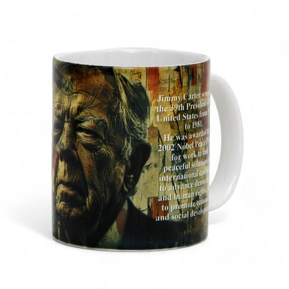 THE PRESIDENTS: Porcelain printed mug - Design by RC Designs - James Carter