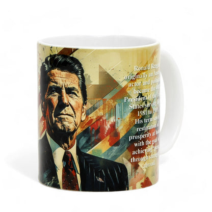 THE PRESIDENTS: Porcelain printed mug - Design by RC Designs - Ronald Reagan