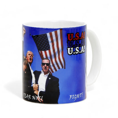 THE PRESIDENTS: Porcelain printed mug - Design by RC Designs - Fear Not Fight Fight Fight!