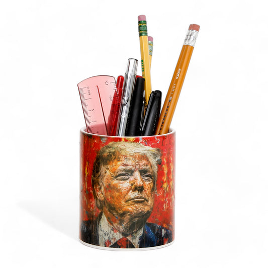 Luxury President Trump portrait Tumbler - Limited Edition Multi-Purpose Pens, Toothbrush, Brushes Holder
