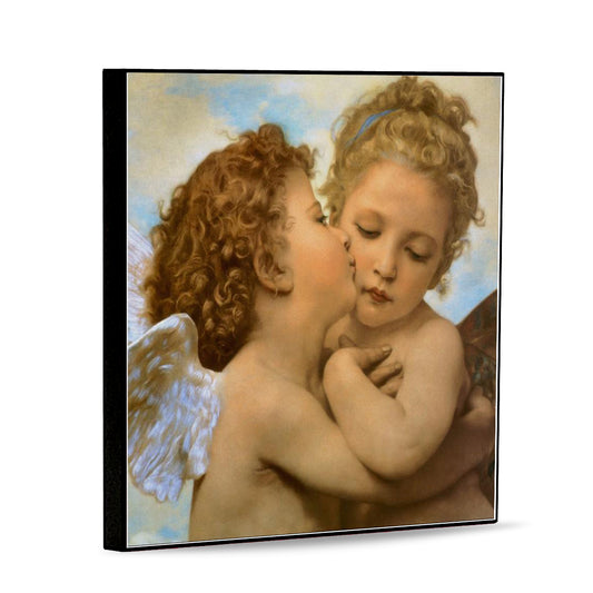 AFFRESCO: Panel Tile - Opera title "L'Amour et Psyché" by William Adolphe Bouguereau